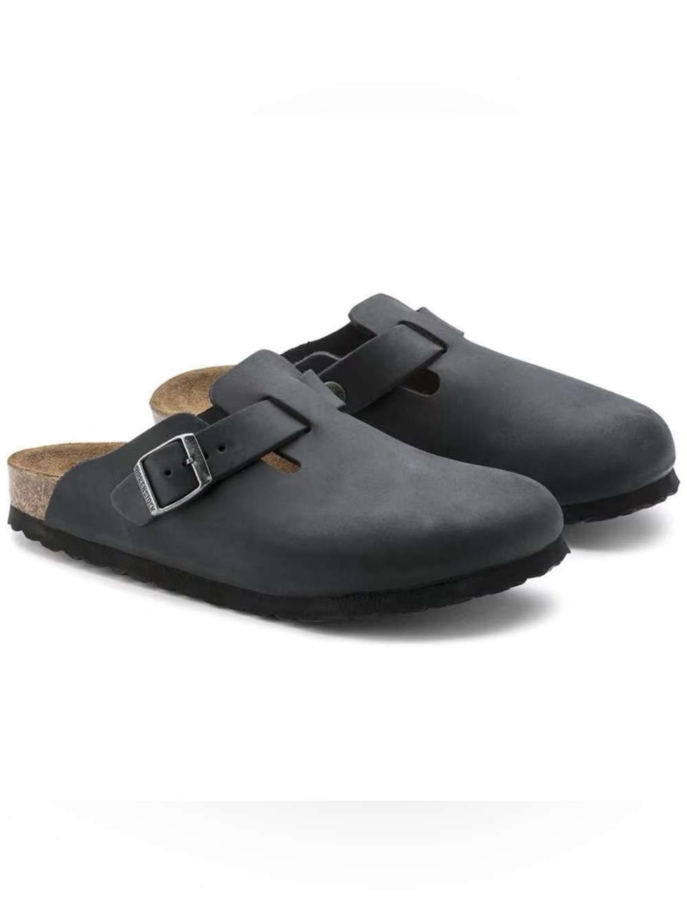 NWOT Birkenstock Boston Oiled Leather (Black) - Unisex